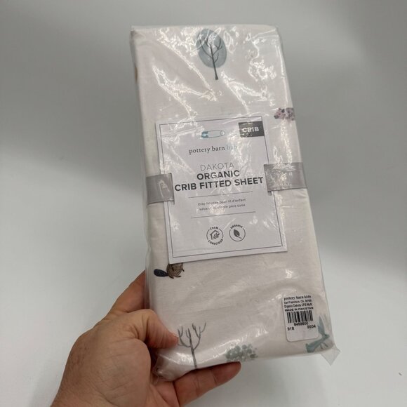 Pottery Barn Dakota fitted Baby Crib Sheet Organic new in package - Picture 1 of 10